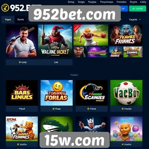 Variedade de jogos oferecidos por 952bet.com
